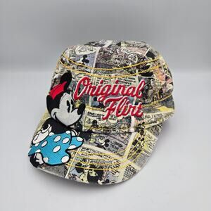Disney Parks Minnie Mouse “Original Flirt” Comic‑Print Cap – OSFA